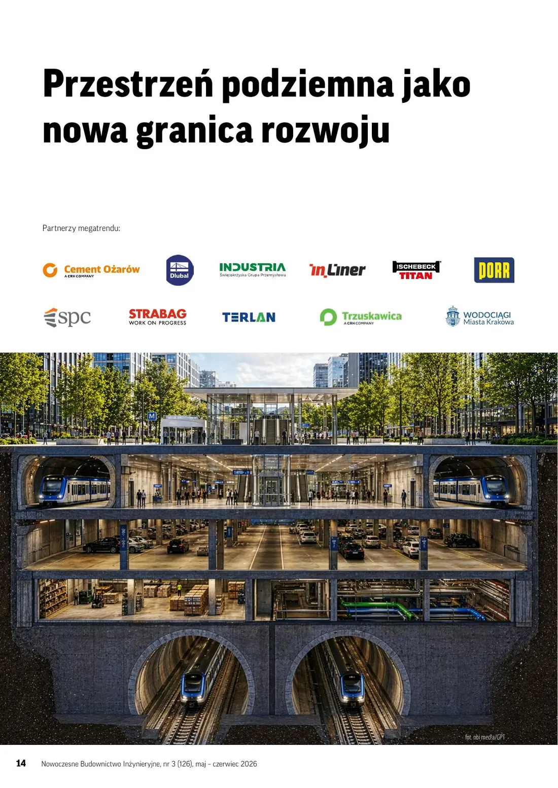 Strona magazynu NBI o przestrzeni podziemnej z wizualizacją wielopoziomowej infrastruktury
